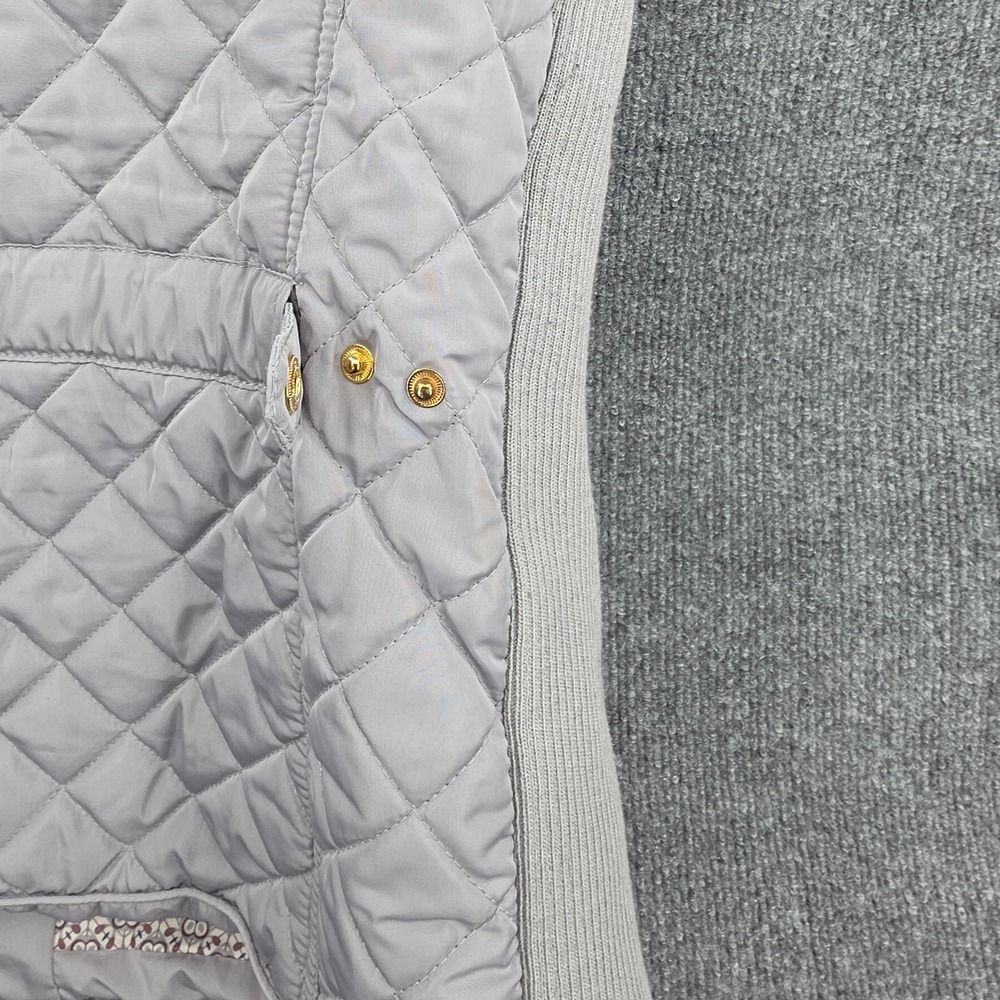 Adrienne Vittadini Vest Womens 1X Gray Quilted Puffer Zip Front Lined Warm - Picture 3 of 9